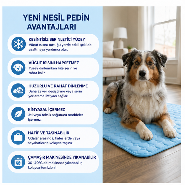Patiser™ Premium Serinletici Mat | Kedi ve Köpekler İçin Ferah Dinlenme Alanı